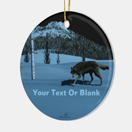Winter Wolf - Tapetum Lucidum Keramisch Ornament (Links)