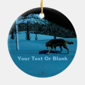 Winter Wolf - Tapetum Lucidum Keramisch Ornament (Achterkant)