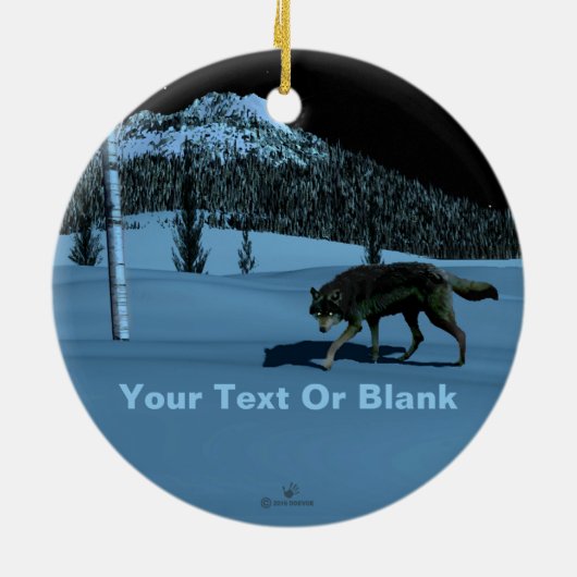 Winter Wolf - Tapetum Lucidum Keramisch Ornament (Achterkant)