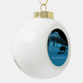 Winter Wolf - Tapetum Lucidum Keramische Bal Ornament (Links)