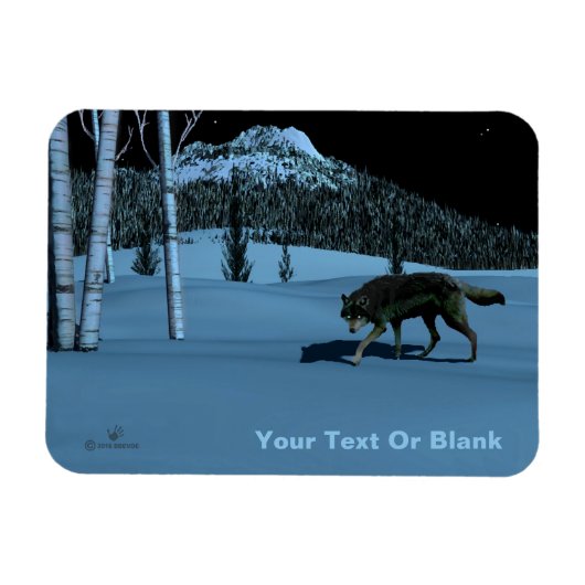 Winter Wolf - Tapetum Lucidum Magneet (Horizontaal)