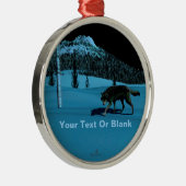 Winter Wolf - Tapetum Lucidum Metalen Ornament (Rechts)
