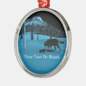 Winter Wolf - Tapetum Lucidum Metalen Ornament (Links)