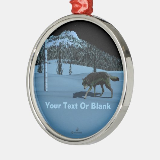 Winter Wolf - Tapetum Lucidum Metalen Ornament (Links)