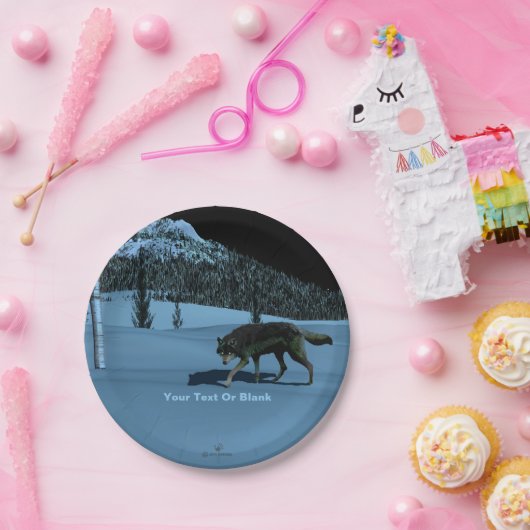 Winter Wolf - Tapetum Lucidum Papieren Bordje (Feest)