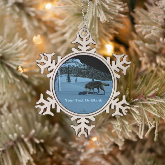 Winter Wolf - Tapetum Lucidum Tin Sneeuwvlok Ornament (Boom)