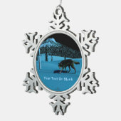 Winter Wolf - Tapetum Lucidum Tin Sneeuwvlok Ornament (Rechts)