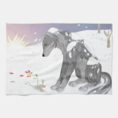 Winter Wolf Theedoek (Horizontaal)