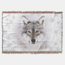 Winter Wolf Throw Blanket Deken