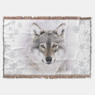 Winter Wolf Throw Blanket Deken