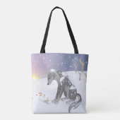 Winter Wolf Tote Bag (Achterkant)