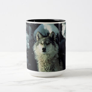 Winter Wolf Two-Tone Coffee Mok