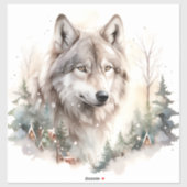 Winter Wolf Vinyl Sticker (Vel)