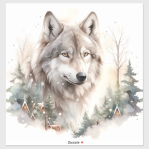 Winter Wolf Vinyl Sticker