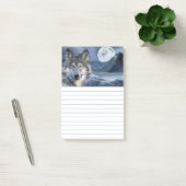 Winter Wolf volle maan Post-it® Notes (Kantoor)