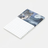 Winter Wolf volle maan Post-it® Notes (Schuin)