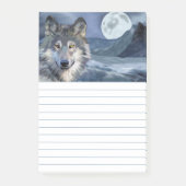 Winter Wolf volle maan Post-it® Notes (Voorkant)