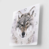 Winter Wolf Wall klok (Hoek)