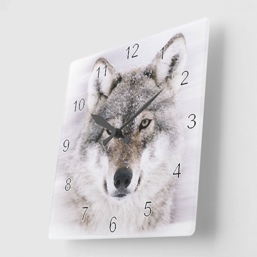 Winter Wolf Wall klok (Hoek)