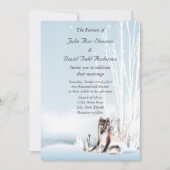 Winter Wolf Wedding Kaart (Voorkant)