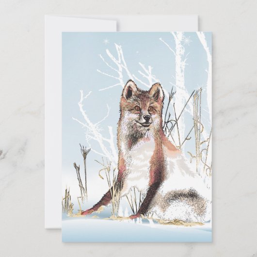 Winter Wolf Wedding Kaart (Achterkant)