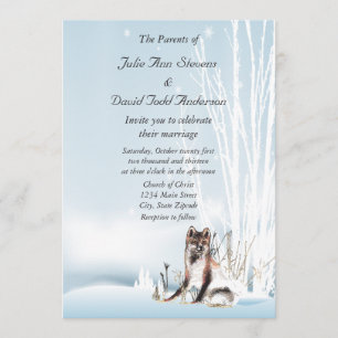 Winter Wolf Wedding Kaart