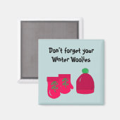 Winter Wolletjes - Handschoenen en Muts Magneet (Voorkant / Achterkant)