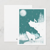 Winter Wolves Flat Kerstkaart (Voorkant / Achterkant)