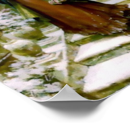 Winter Woman Collie Dog Poster (Hoek)