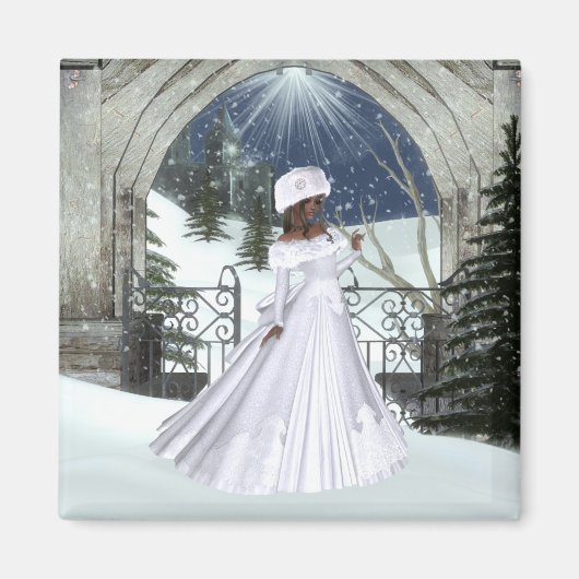 Winter Woman D3 Design - Fantasy Magnet (Voorkant)