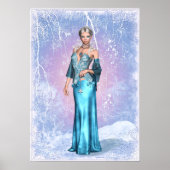 Winter Woman Fantasy Artwork Poster (Voorkant)