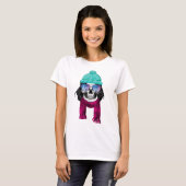 Winter Woman Sugar Skull Snowflakes T-shirt (Voorkant volledig)