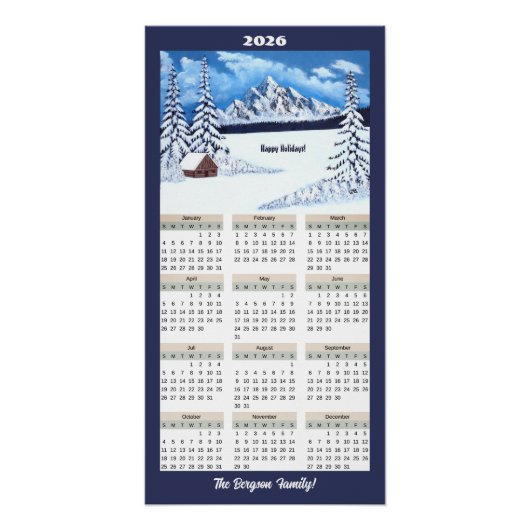 Winter Wonder Agenda 2026 Perfect Poster (Voorkant)