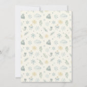 Winter Wonder Baby Shower Invitation Kaart (Achterkant)