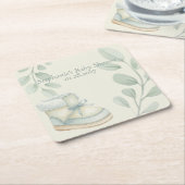 Winter Wonder Baby Shower  Kartonnen Onderzetters (Schuin)