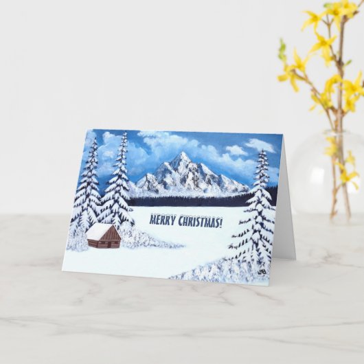 Winter Wonder Christmas Kaart (Gele Bloem)