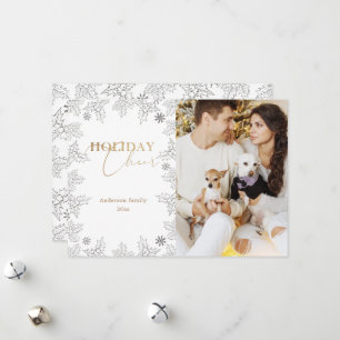 Winter Wonder Foto Gouden Kalligrafie Vakantie Kaa Feestdagenkaart