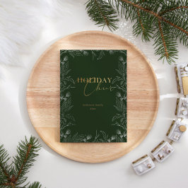 Winter Wonder Gold Foto Kalligrafie Vakantie Kaart