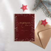 Winter Wonder Gold Foto Kalligrafie Vakantie Kaart