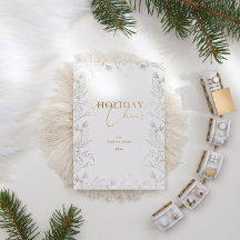 Winter Wonder Gold Kalligrafie Foto Vakantie Kaart