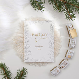 Winter Wonder Gold Kalligrafie Foto Vakantie Kaart