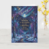 Winter Wonder Hemels Kerstkaart Kaart (Gele Bloem)