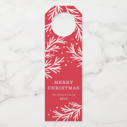 Winter Wonder Holiday Bottle Hang Label (Voorkant)