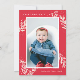 Winter Wonder Holiday Photo Card - Portrait Feestdagenkaart