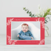 Winter Wonder Kerst Foto Kaart (Staand voorkant)