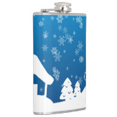 Winter Wonder Land Vinyl Wrapped Flask Heupfles (Rechts)