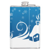 Winter Wonder Land Vinyl Wrapped Flask Heupfles (Achterkant)