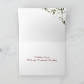 Winter Wonder Land Wild Elk Happy Birthday Kaart (Binnen)