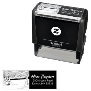 Winter Wonder Met Adres Zelfinktkussen Zelfinktende Stempel