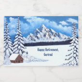 Winter Wonder Miniatuur Sparkling Wijnetiket (Enkel label)
